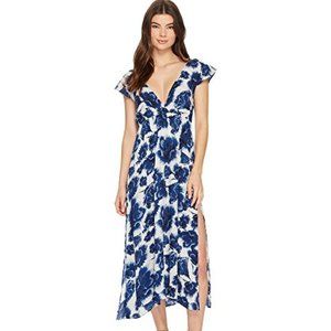 NWT Billabong Don’t Mess Blue Floral Dress Small